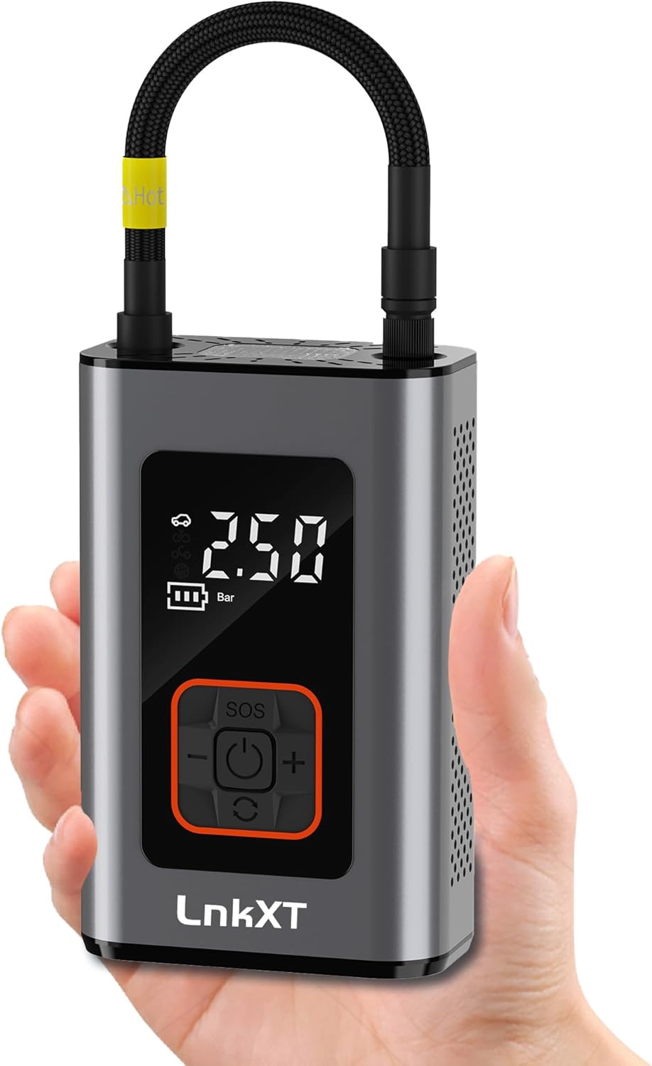 Tire Inflator Portable Air Compressor, 150PSI Cordless Air Pump with Digital Pressure Gauge, Durable Metal Body, Auto Shut-Off and Built-in LED Light,for Car, Motorcycle, Bicycle& Sports Balls