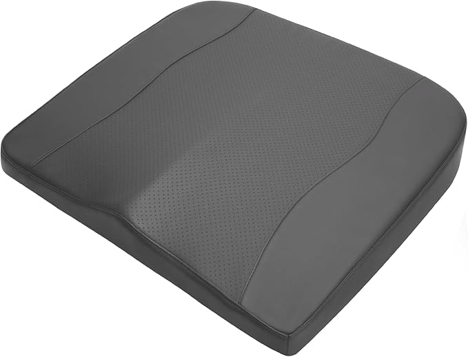 Car Seat Cushion, Comfort Memory Foam Car Cushions for Driving - Sciatica & Lower Back Pain Relief, Driver Seat Pillow for Auto, Office Chair, Wheelchair - Classic Grey
