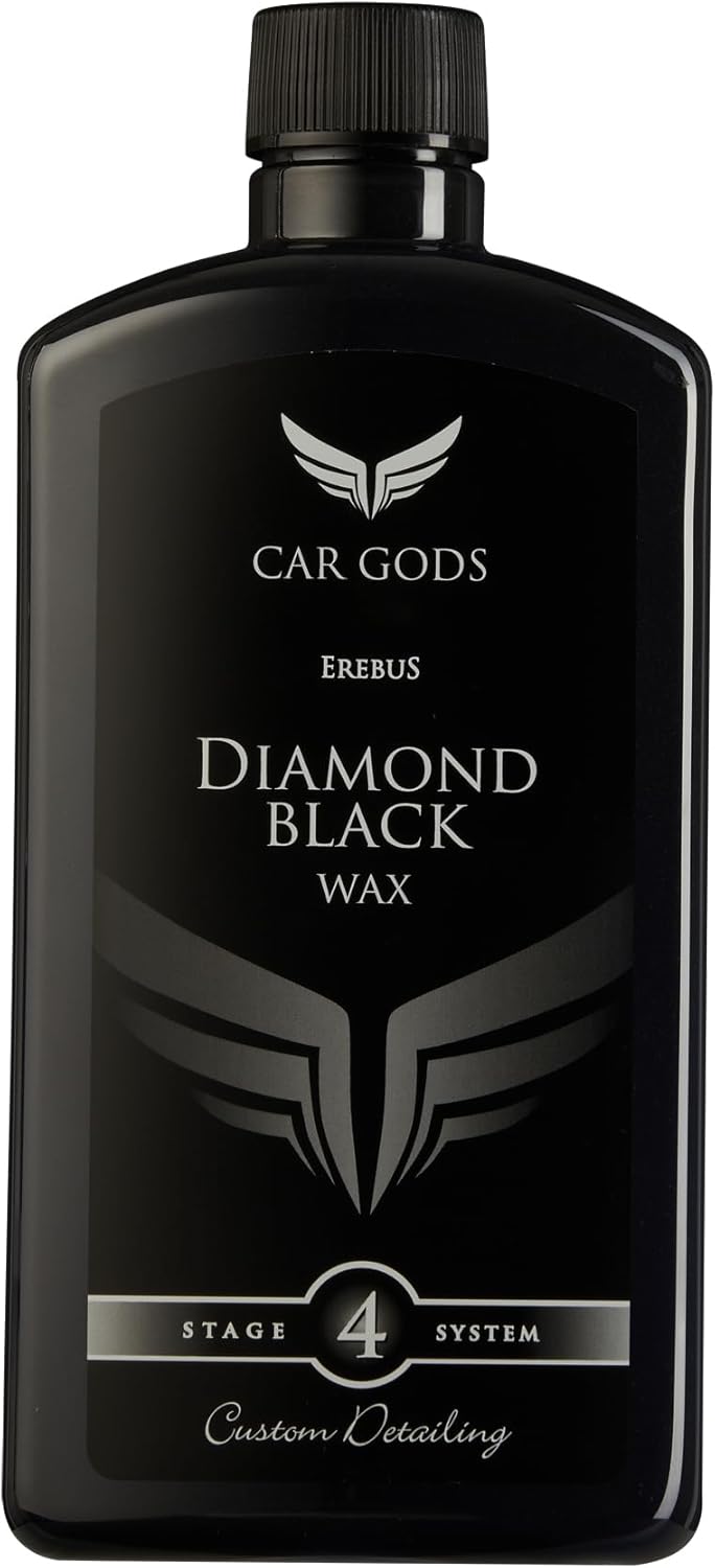 Car Gods Black Carnauba Wax Polish, Pigmented Formula 3 in 1 Removes Surface Oxidation, Blemishes and Minor Scratches, 17 Fl Oz