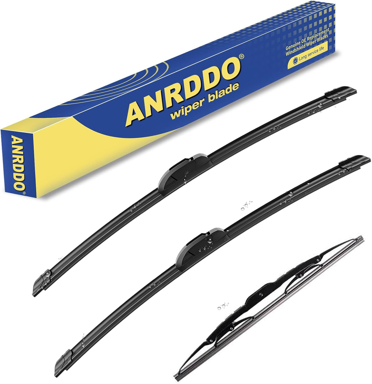 3 Wipers Factory Replacement For Chrysler Town & Country 2008-2016,Dodge Grand Carava 2008-2019 2020 Original Equipment Windshield Wiper Blades Set 26"+20"+16" (Set of 3) U/J HOOK