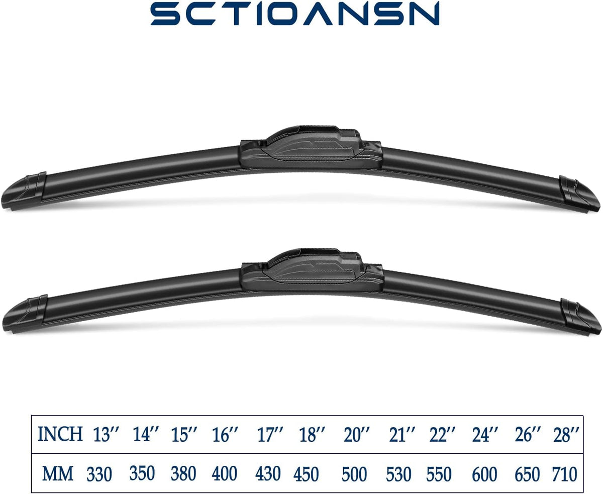 3 Wipers Set for Mitsubishi Outlander Sport 2011-2022, Windshield Wiper Blades Original Equipment Replacement Front and Rear- 24"/21"/10B" (Pack of 3) J- HOOK