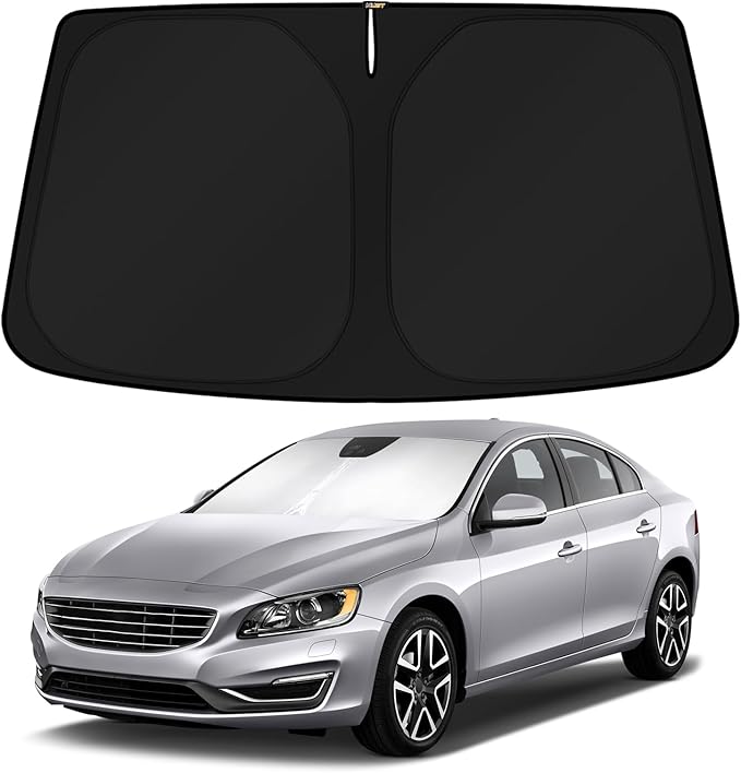 KUST Windshield Sun Shade for 2011-2018 Volvo S60 Accessories Custom Fit Sunshade Sun Visor Protector Foldable Blocks UV Rays Keep Your Car Cooler
