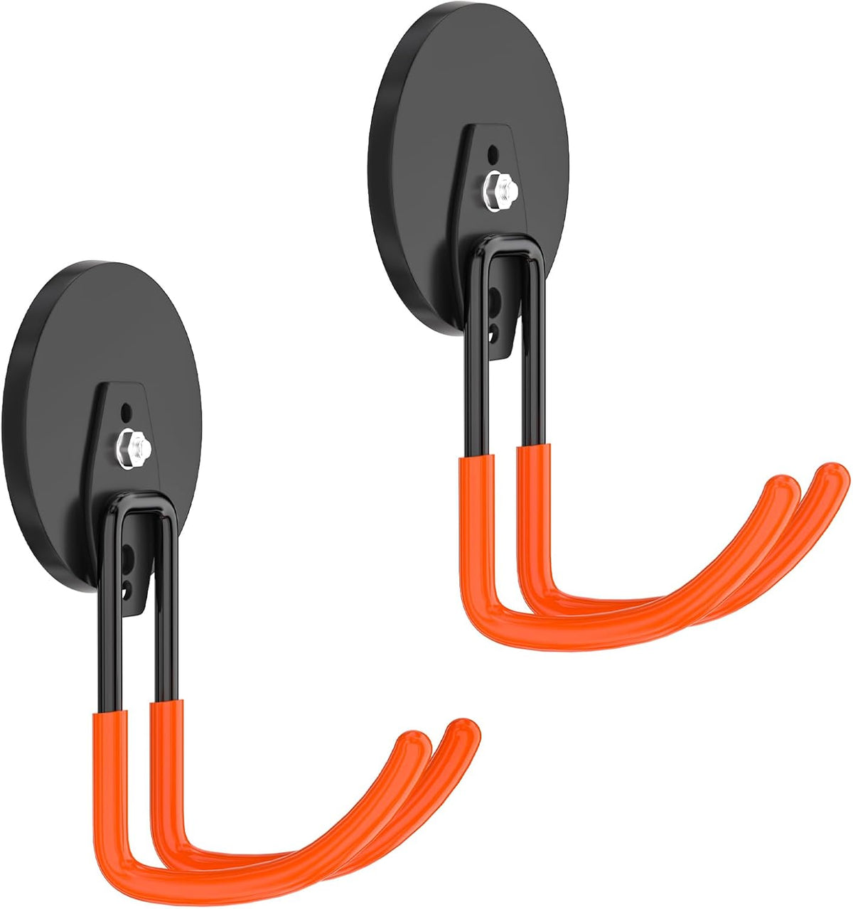 ENUODA Strong Magnetic Hooks Heavy Duty - Large Magnetic Tool Holder Utility Magnet Hanging Hook for Toolbox, Ladder, Broom, Shovel, Hose, Extension Cord, 2 PCS