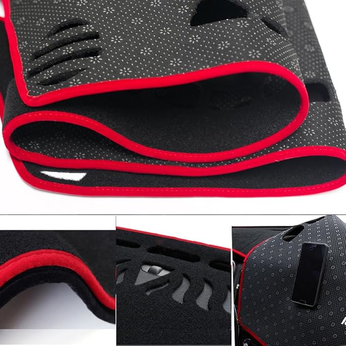 Dashbaord Covers for Ford Explorer 2011-2019,Polyester Dash Board Covers mat,Interior Dashboard Protecter Cover,Car Dashboard Covers Pads,Red