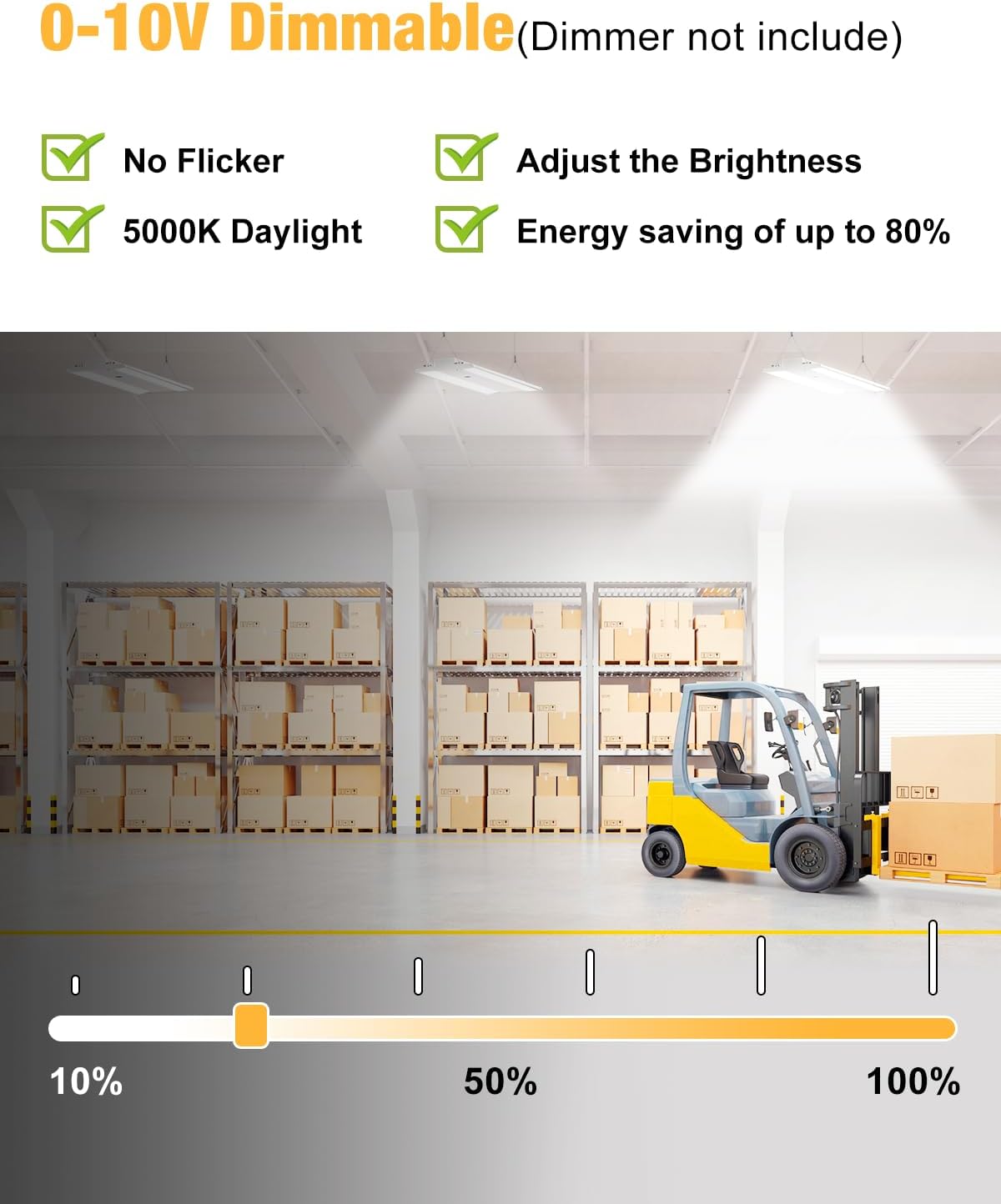 LED Linear High Bay Light, 210W High Bay Shop Lights Fixture, Compatible with Industrial 120-277V, 31500LM Linear High Bay Light for Shop Garage Warehouse, UL Complied, 4 Pack, White