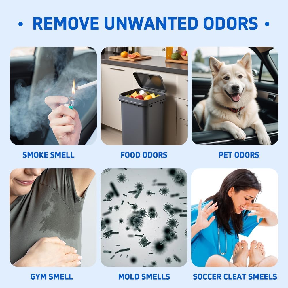 Glodway Whole Car Air Refresher,Odor Eliminator Remover Spray For Car,Magnolia Strong Freshener With Odour Eliminator Technology,Long-Lasting Scent,6 Ounce(Pack of 3)