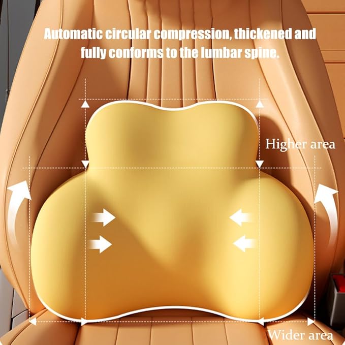 Car Lumbar Support Pillow for MG Motor HS 2018-2021 2022 2023 Memory Foam Back Support Cushion Breathable Car Seat Lumbar Pad Accessories,Grey