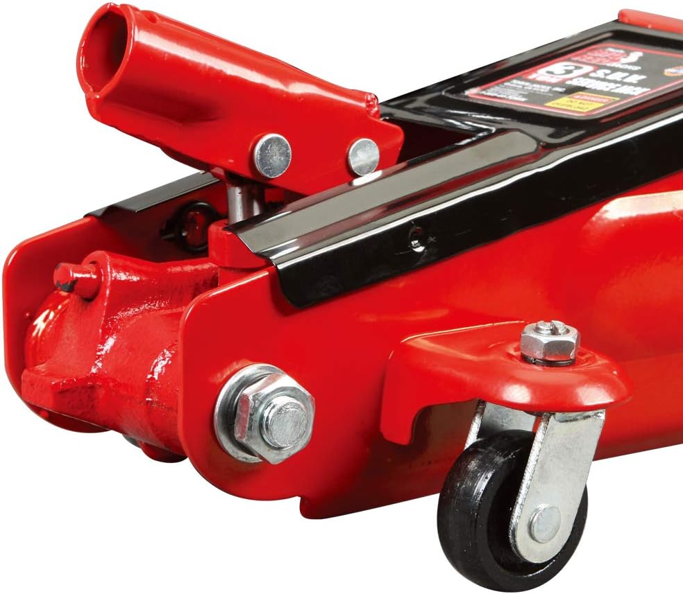 BIG RED T83006 Torin Hydraulic Trolley Service/Floor Jack with Extra Saddle (Fits: SUVs and Extended Height Trucks): 3 Ton (6,000 lb) Capacity, Red