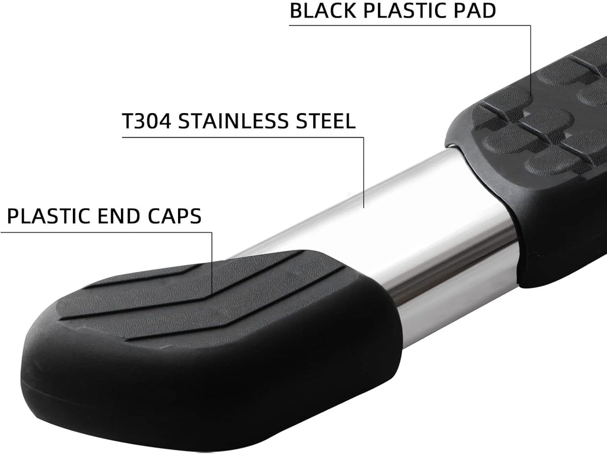 COMNOVA Side Steps Running Boards Nerf Bars Compatible for 07-21 Toyota Tundra Crew Max （4 Full Size Doors）, OE Style Oval 5 Inches Stainless Step Bars. Did not fit 2022-2025 Tundra.
