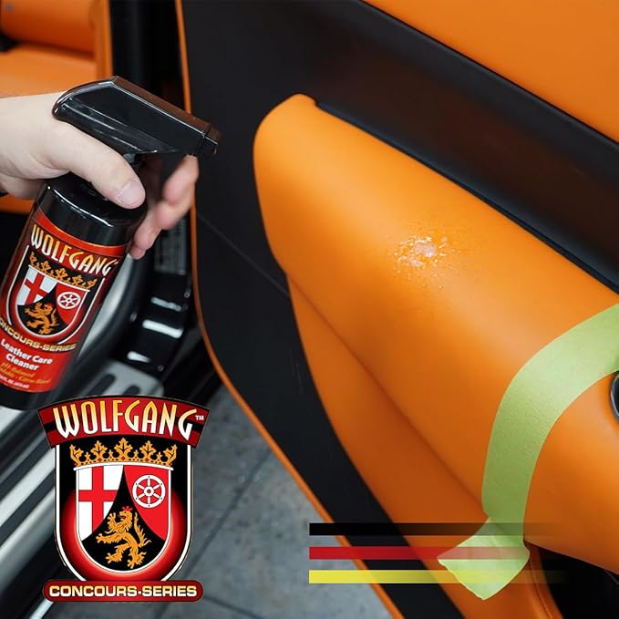 WOLFGANG CONCOURS SERIES Leather Care Combo | Leather Cleaner & Conditioner Kit | Safe for Apparel, Furniture, Car Interiors, Shoes, Bags & More | 16oz Bottles | WG-2526