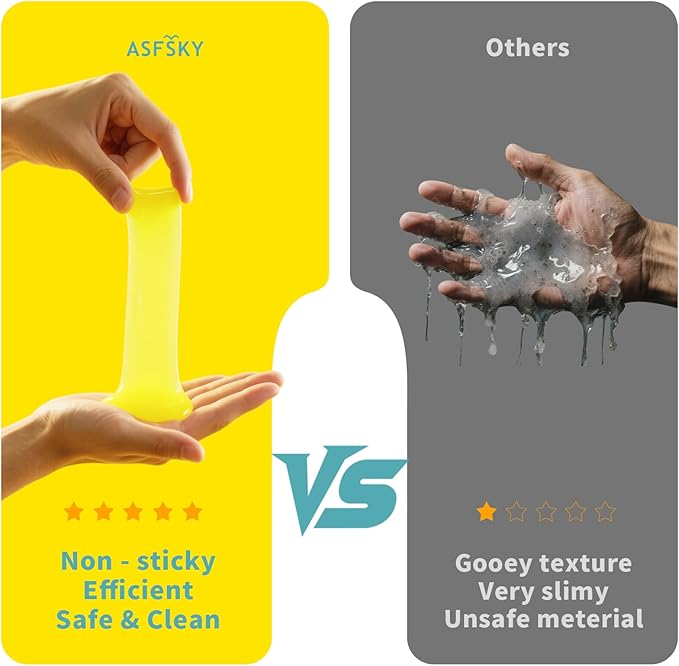 ASFSKY Keyboard Cleaning Gel (Lemon) Universal Cleaning Putty Dust Cleaning Car Interior Cleaner Car Dust Remover Car Slime Gifts for Men Women Girl（1 Pack）