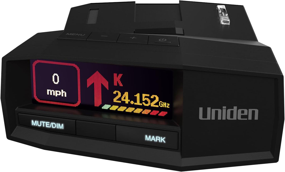 Uniden R8W (New Model) Extreme Long Range Laser/Radar Detector, 360° Awareness, Directional Arrows, Wi-Fi, Bluetooth, GPS, Real-Time Voice Alerts, Red Light & Speed Camera Alerts, R/TACH App