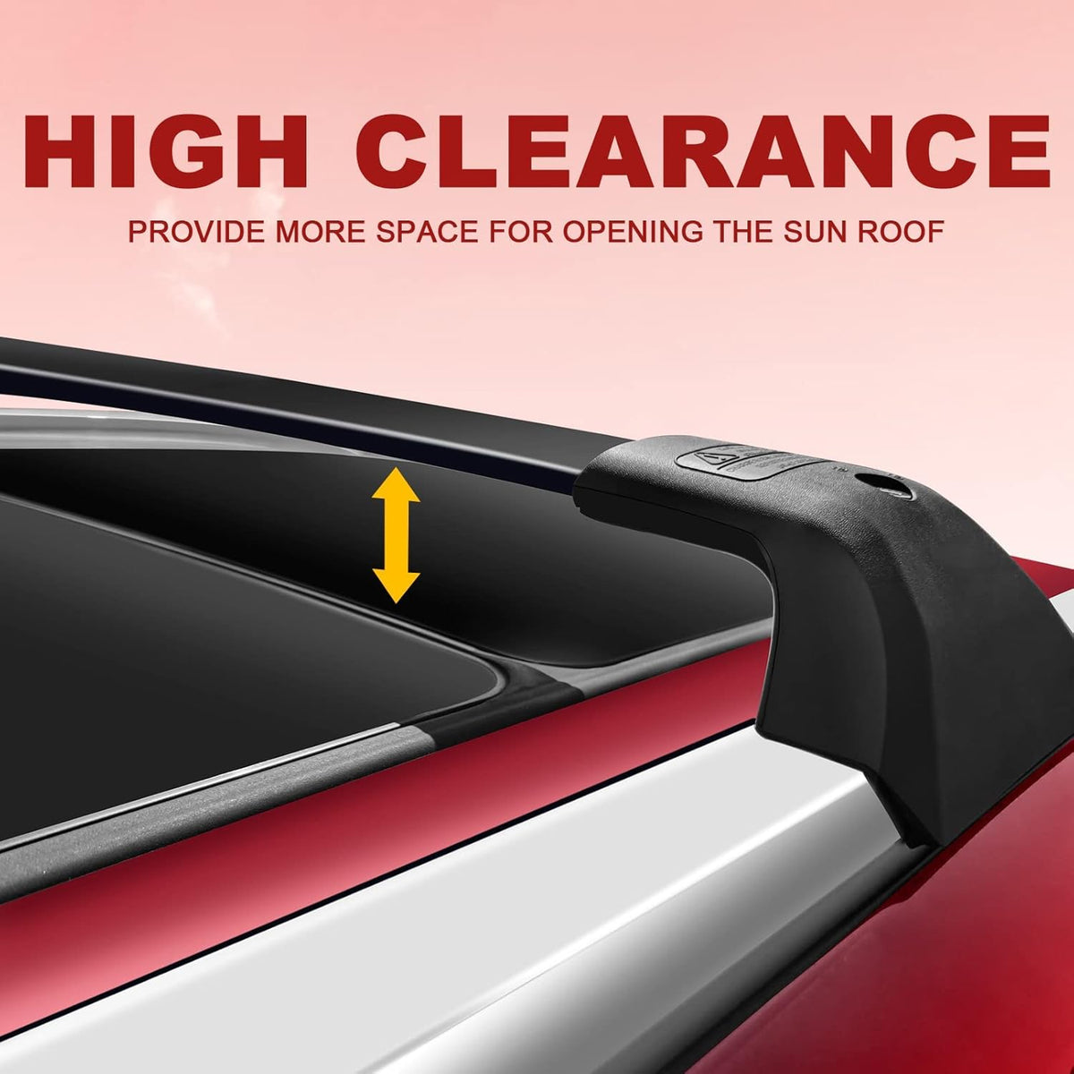 KINGGERI Lockable 260lbs Cross Bars Roof Racks Fit for Toyota Highlander 2020 2021 2022 2023 2024 2025 XLE Limited Platinum Hybrid, Heavy Duty Aluminum Metal Crossbar Luggage (NOT for L/LE/LE Hybrid