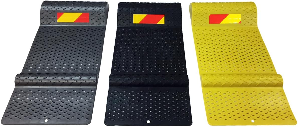 Electriduct Pack of 6 Plastic Parking Mat Guides for Garage Vehicles, Antiskid Car Safety Park Aid - Gray