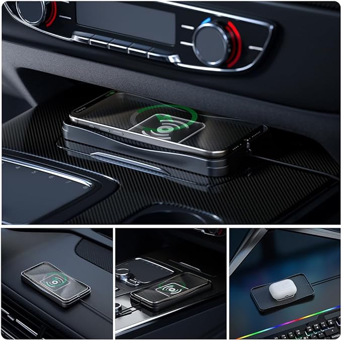 Wireless Car Charger Pad for Ram Van 1500 2001-2003, Type-C/USB 20W Car Wireless Charger Non-Slip Phone Charging Pad Car Accessories,B 30cm Cable USB Plug