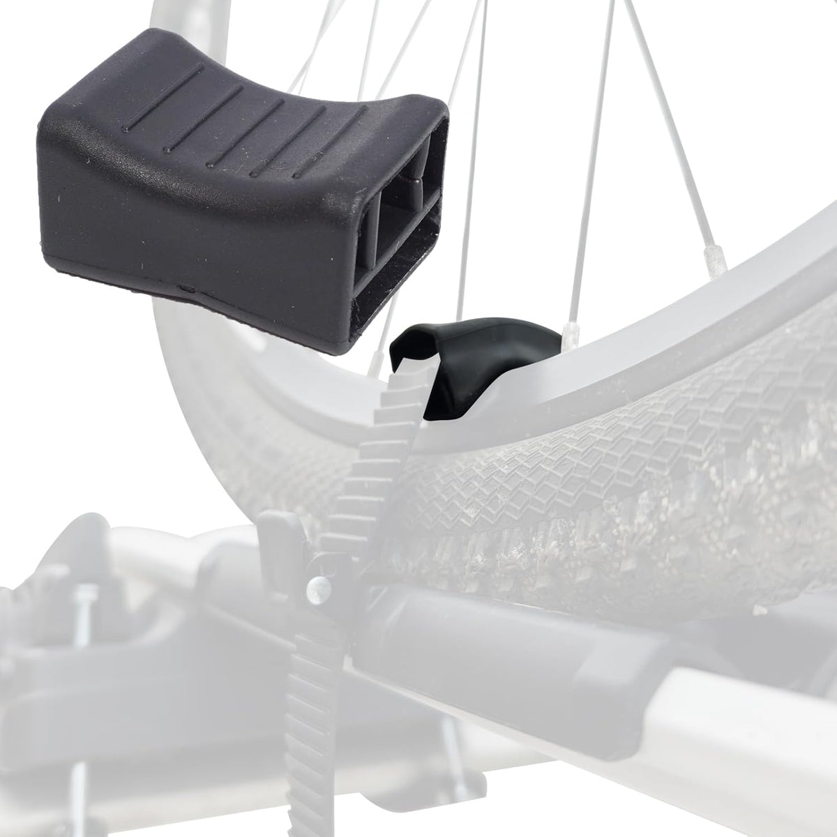 2PCS Roof Rack Bike Wheel Adapter Straps with Cushion for Secure Cycling Transport for Thule 599 598 591 568 564 561 532 933 926