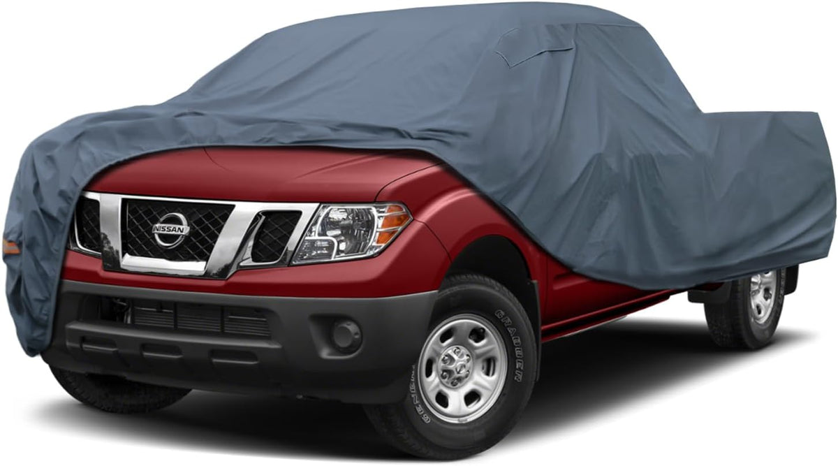 16 Layers Truck Cover Waterproof All Weater, Heavy Duty Outdoor Pickup Truck Cover for Nissan Frontier, Ford F100 Ranger, Chevy C10 S10 etc, Regular Cab Short Box. Length up to 210 inches.
