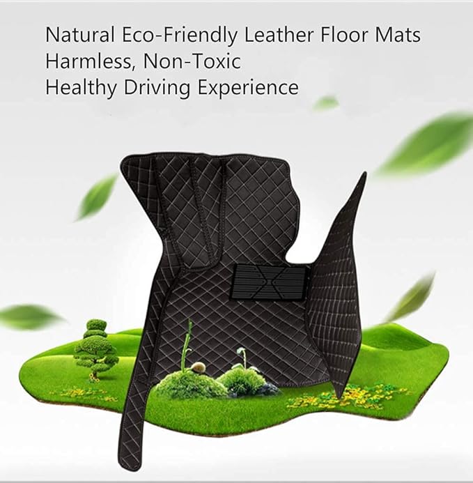 Custom Making Car Floor Mats for 95% Sedan SUV Sports Car Full Coverage Cute Men Women Pads Protection Non-Slip Leather Floor Liners (Purple)