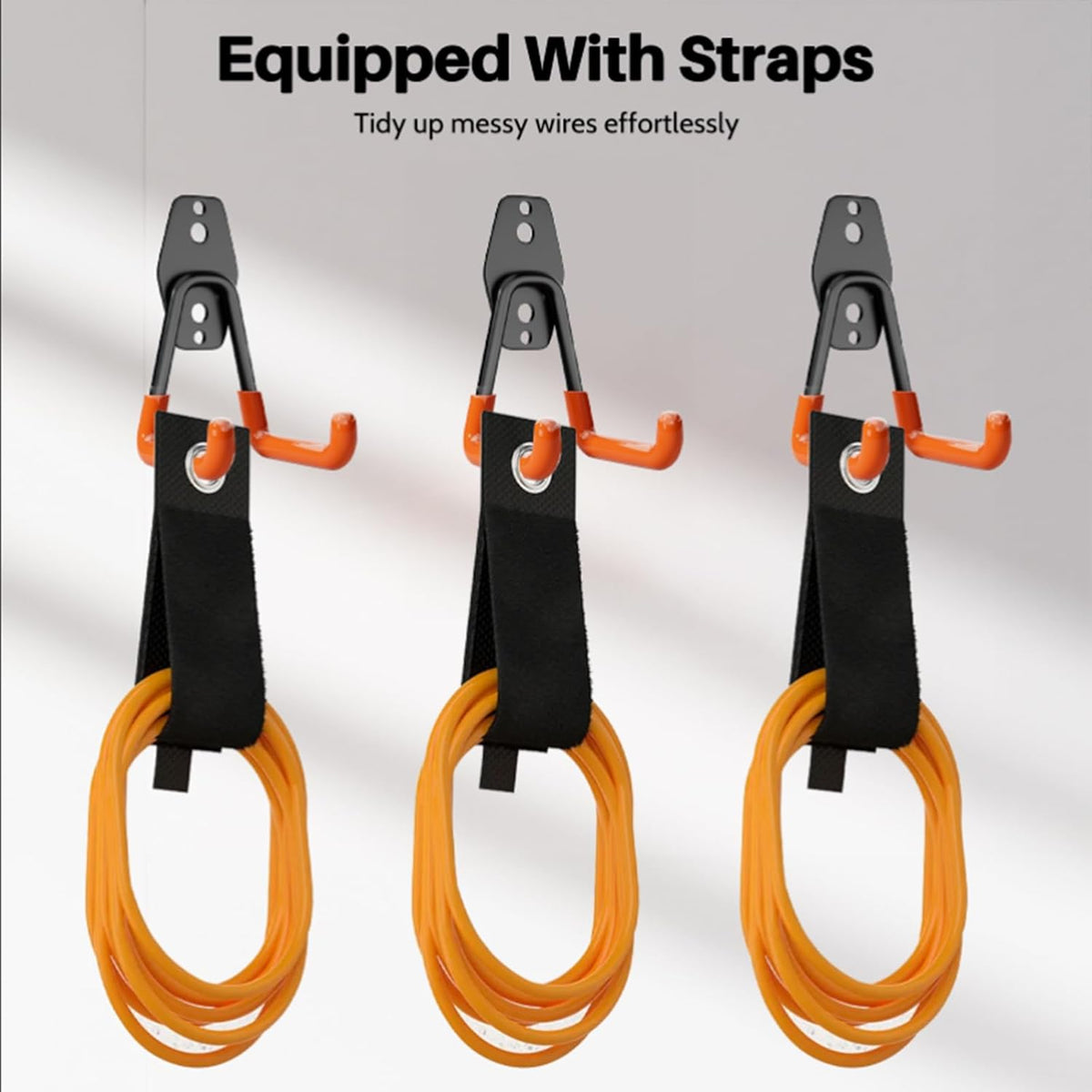 Garage Hooks Heavy Duty 14 Pack Utility Wall Mount Storage Hangers with Mop Broom Holders Extension Cord Holder Organizer for Power Tool Garden Tool Ladder Hose