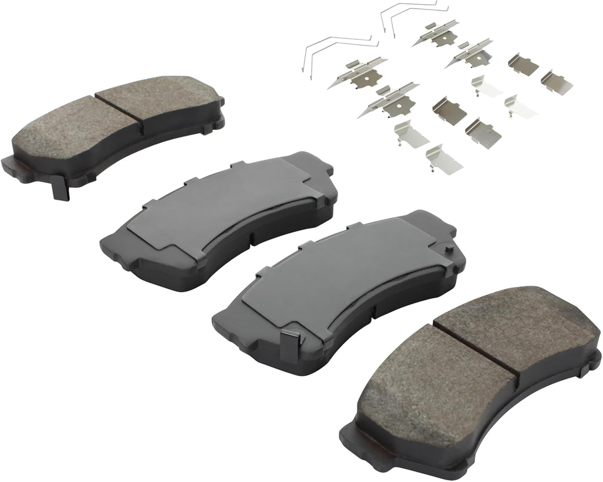 Premium Ceramic Front Brake Pads (1001-1164C) Compatible with Ford Fusion 2006-2012, Lincoln MKZ 2007-2012, Lincoln Zephyr 2006-2006, Mazda 6 2006-2013, Mercury Milan 2006-2011