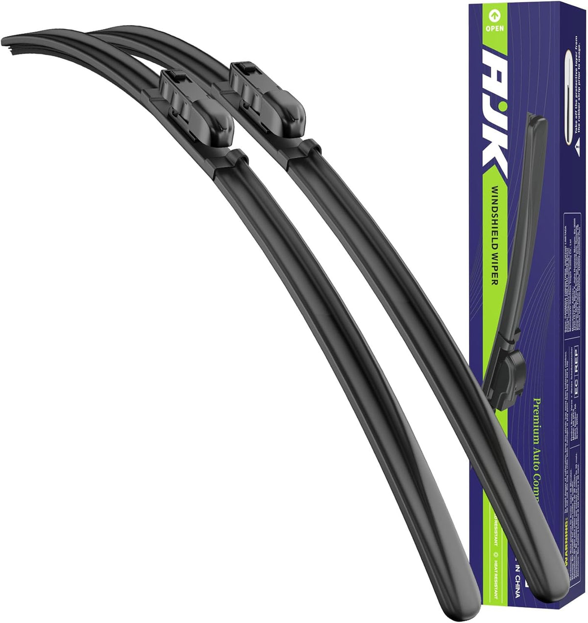 AJK Wiper Blades for Hyundai Santa Fe 2024 2025, 2 Piece All Weather OEM Quality Automotive Replacement Windshield Wiper Blades for My Car