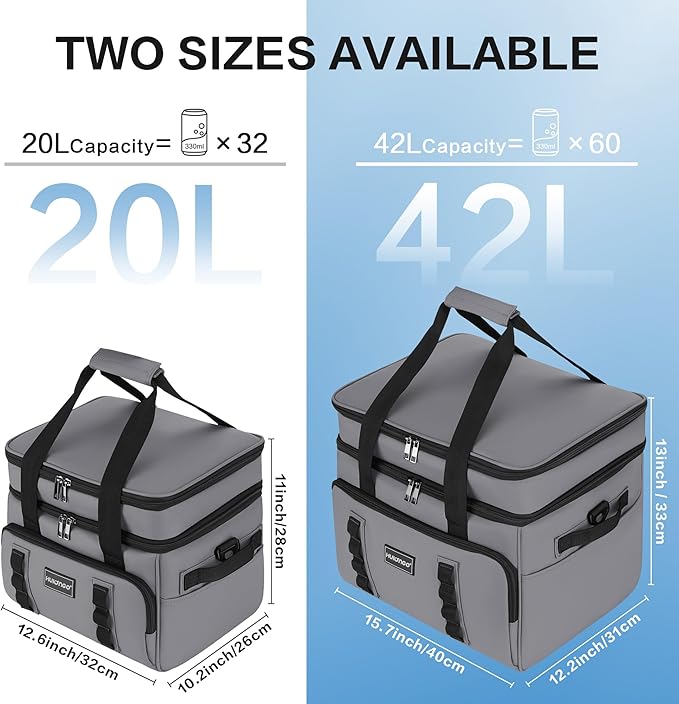 Insulated Soft Cooler Bag, Large Ice Coolers Soft Sided Ice Chest for Beach, Collapsible and Portable