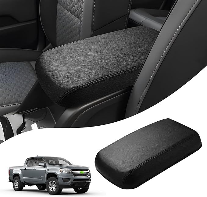 Autorder Center Console Cover for 2015-2022 Chevrolet Chevy Colorado/GMC Canyon Accessories Armrest Cover Anti-Scratch Middle Console Pad Leather Armrest Protector