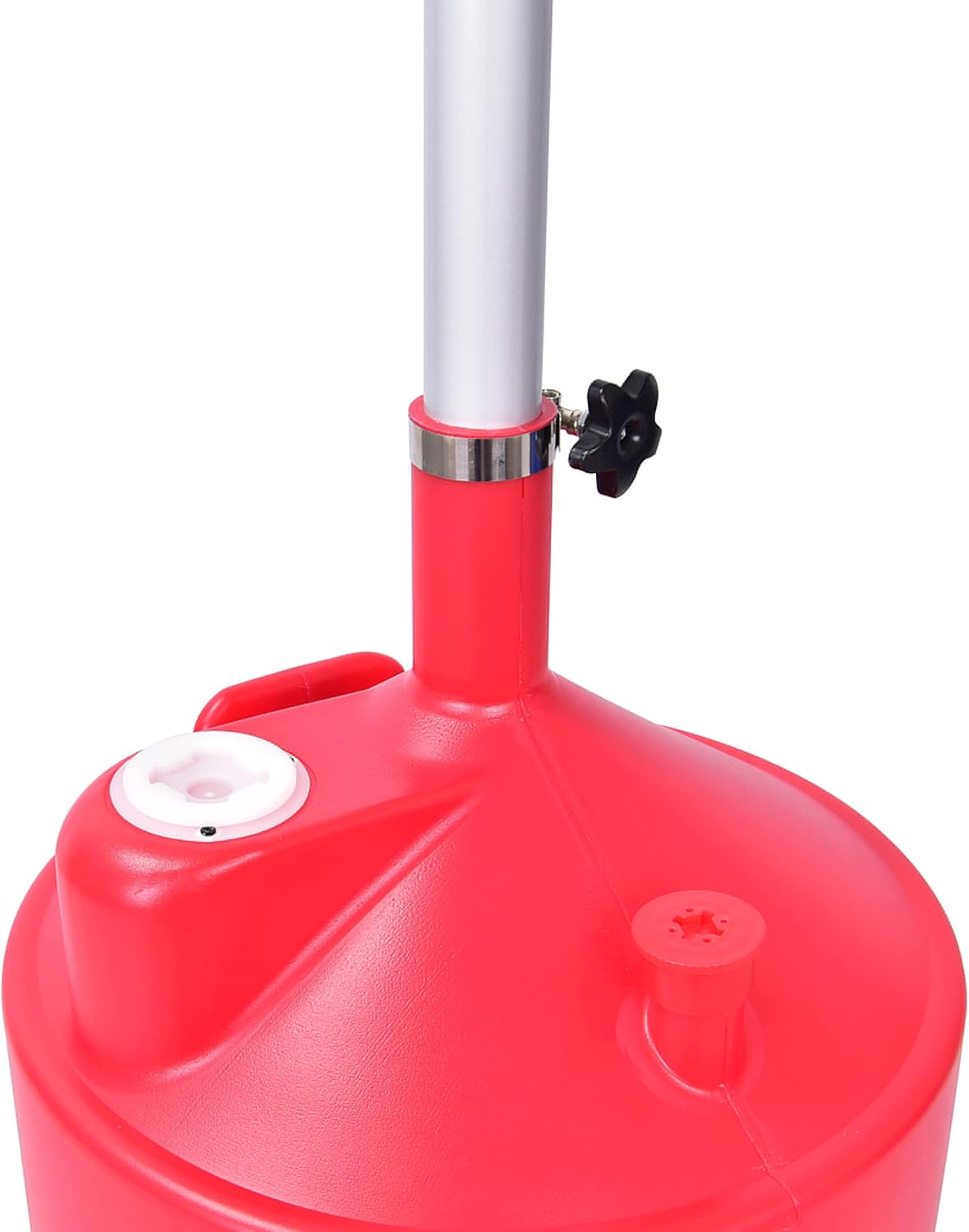 PONO Portable Waste Oil Drain Tank 18 Gallon with Steel Waste Oil Container, Adjustable Funnel Height, Oil Changing, Oil Dolly for Car Fluid Fuel Transfer Drainage