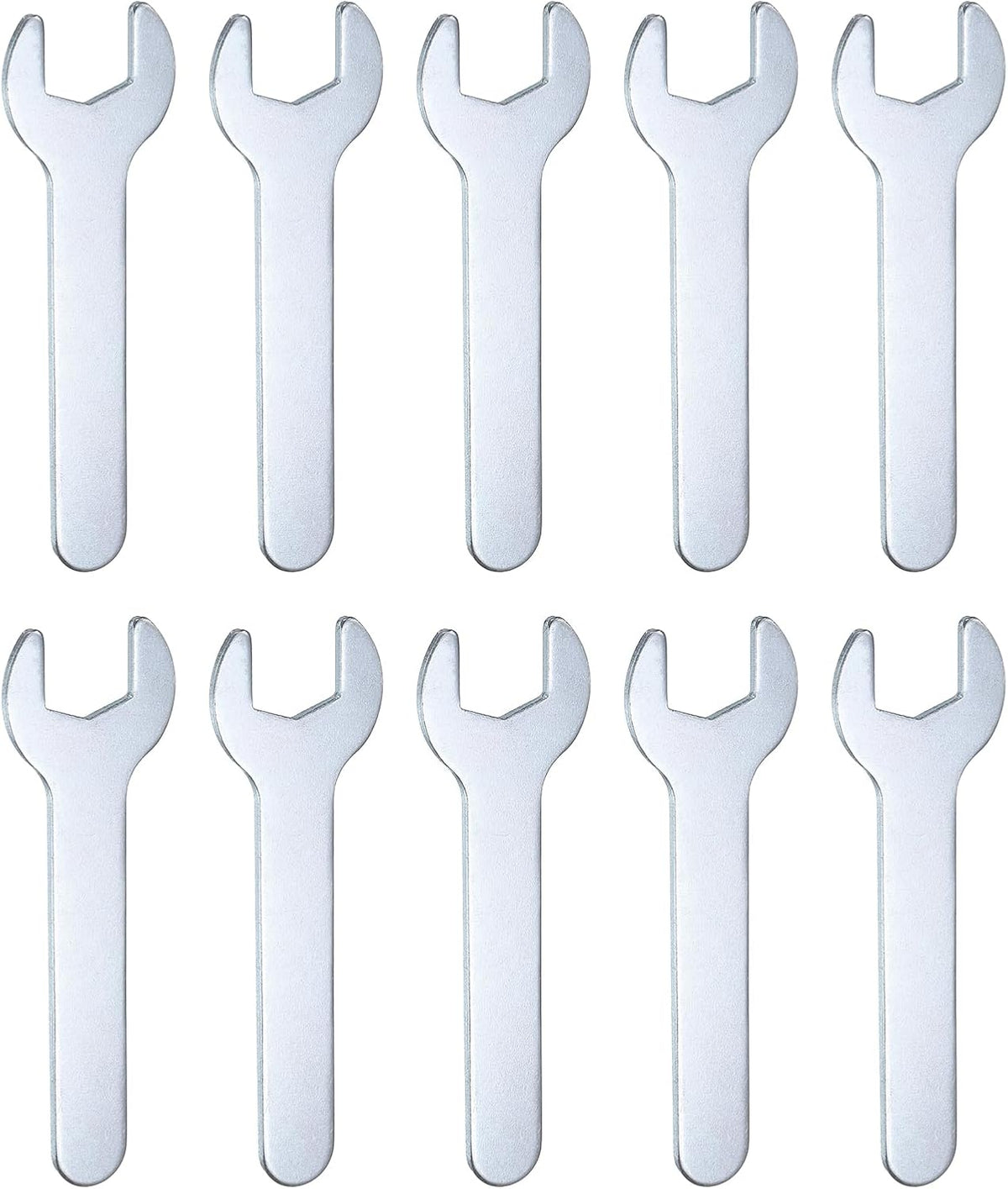 HARFINGTON 10pcs Small Wrench Open End Wrench 14x87x2mm Metric U-Shaped Single Open Ended Spanner Super Thin Small Flat Head Galvanizing Wrench for Automotive Repair Furniture Assembly