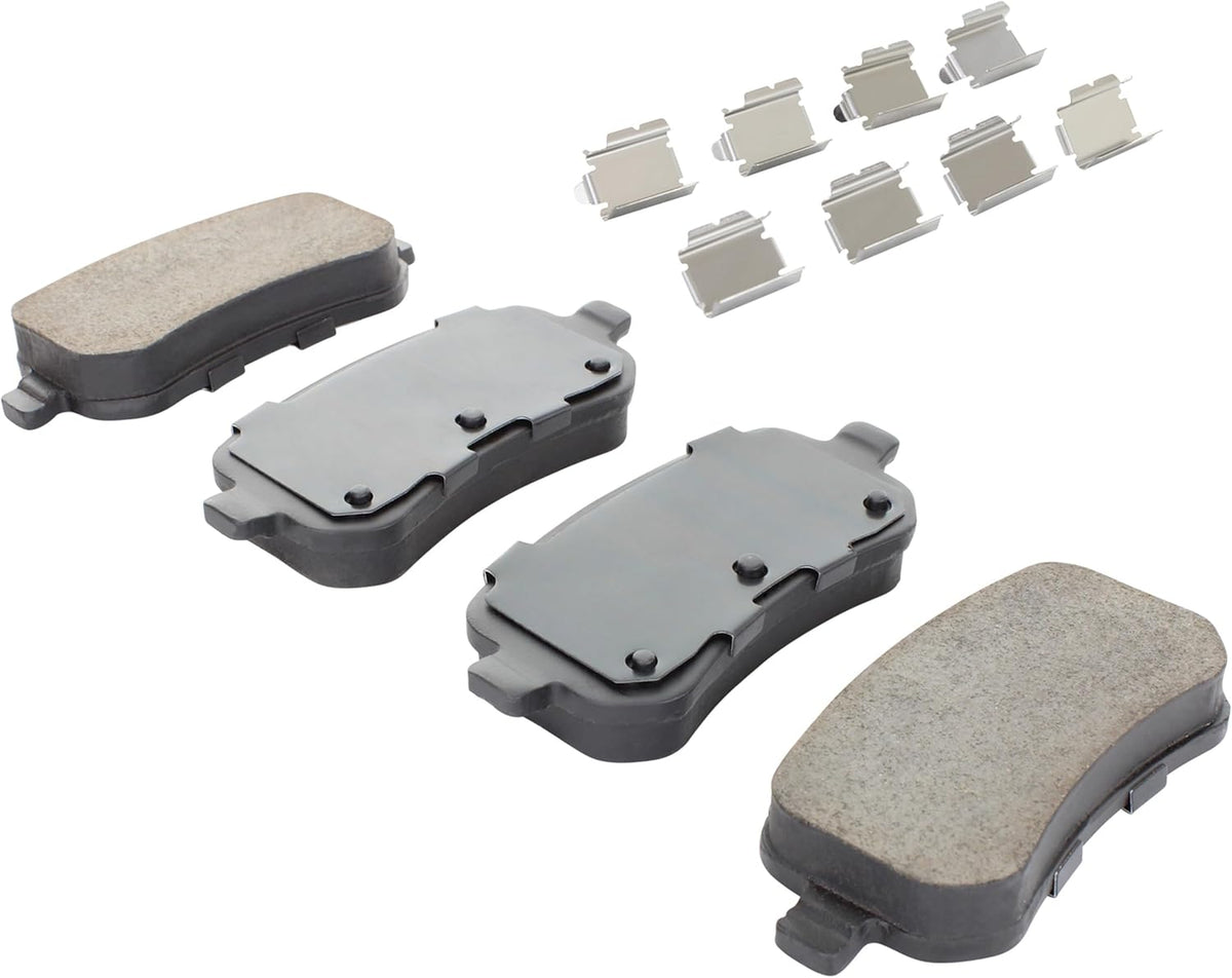 Premium Ceramic Rear Brake Pads (1001-1021C) Compatible with Dodge Journey 2009-2012, Ford Freestar 2004-2007, Mercury Monterey 2004-2007, Volkswagen Routan 2009-2012