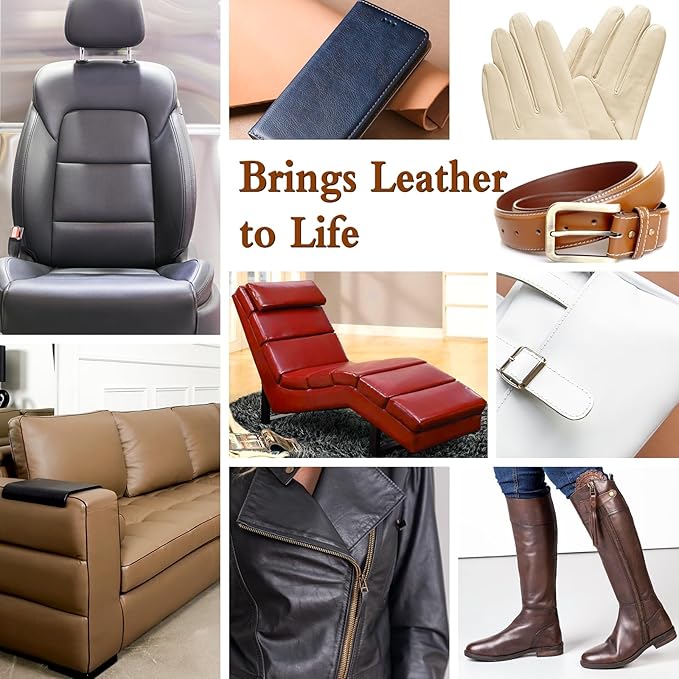 White Leather Repair Kit White Leather Dye Vinyl Paint Cream Purse Boat Seat Scratch Remover Couch Chair Car Interior Color Restorer Shoes Furniture Fade Scuff Stain Ink Mark Cover Recoloring Balm