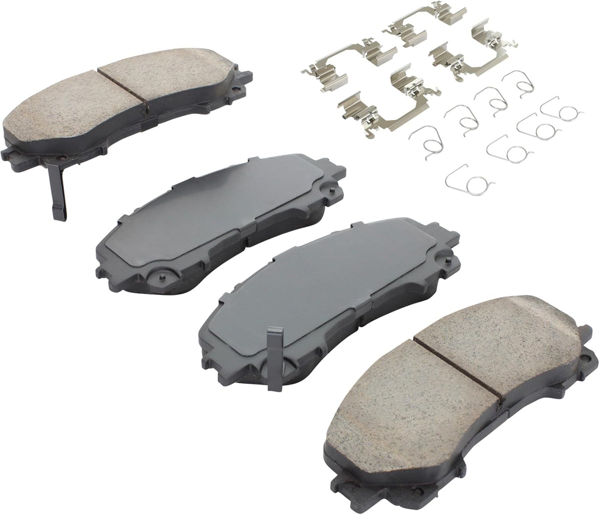 Premium Ceramic Front Brake Pads (1001-1736C) Compatible with INFINITI Q50 2023-2014, Q60 2022-2017, QX50 2017-2016, QX50 2022-2019, QX55 2023-2022, Nissan Rogue 2019-2014, Z 2023