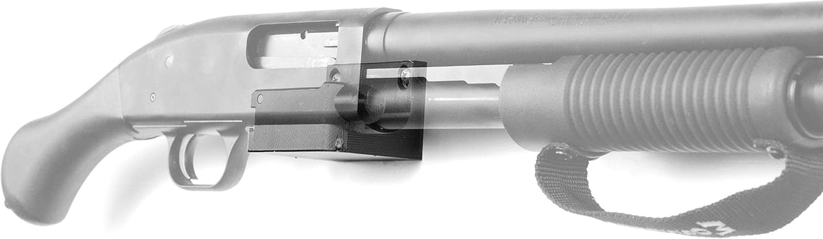 Spartan Mount Compatible with Mossberg 88, 500, 590 Shotgun Display Storage Organization System | Unique Low Profile Design | Gun Safe Wall Room Mounting Solution (410-Gauge, Barrel Points Right)