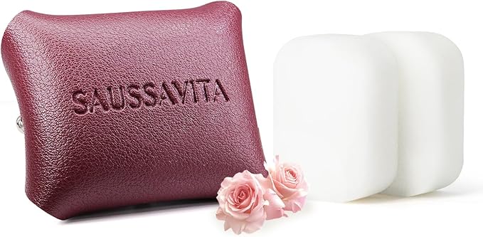 Car Air Freshener Diffuser Rose Dew Scented 2 Pack, Car Fresheners Vent Clip Leather Design, Car Diffuser Flower Scented for 30 days Long Lasting Winered