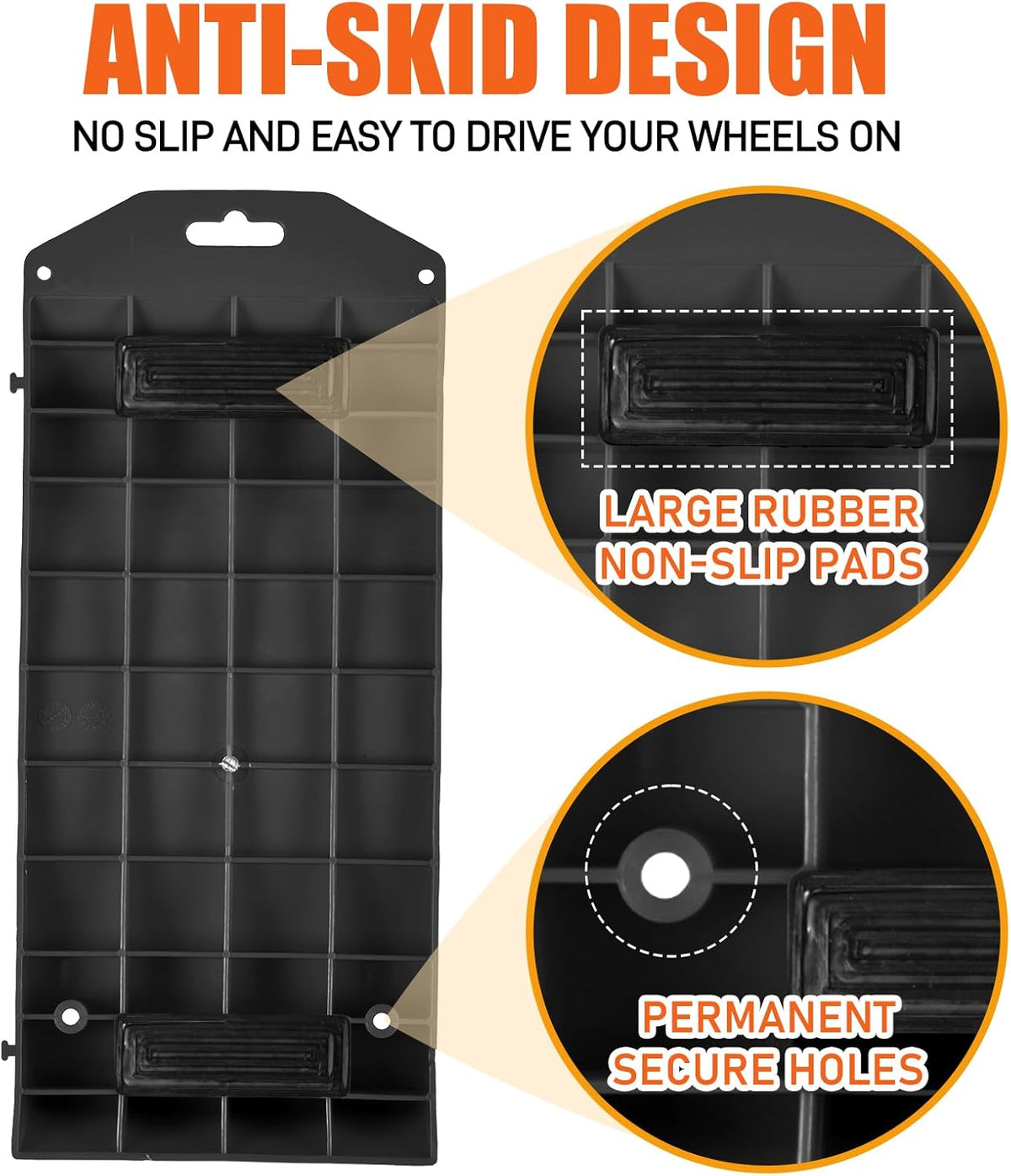 Tire Saver Ramps Anti-Slip Pads Design, 4 Pack Car Tire Wheel Ramps with Carrying Bag for Flat Spot and Flat Tire Prevention, Tire Savers for Storage, Easy to Store