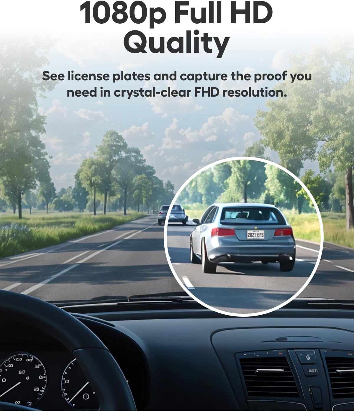 Nexar Beam2 Mini Dash Cam Car Camera 128GB Storage 24H Parking Mode Wide Angle FHD Lens Wireless Dash Camera for Cars Includes $25 OBD Hardwire Kit for Continuous Power