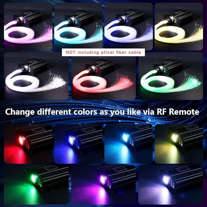 AMKI DMX 45W Light Source Engine Driver Remote/APP Control Starlight Box Motor Remote Control, Connect with DMX512 Console Decoder