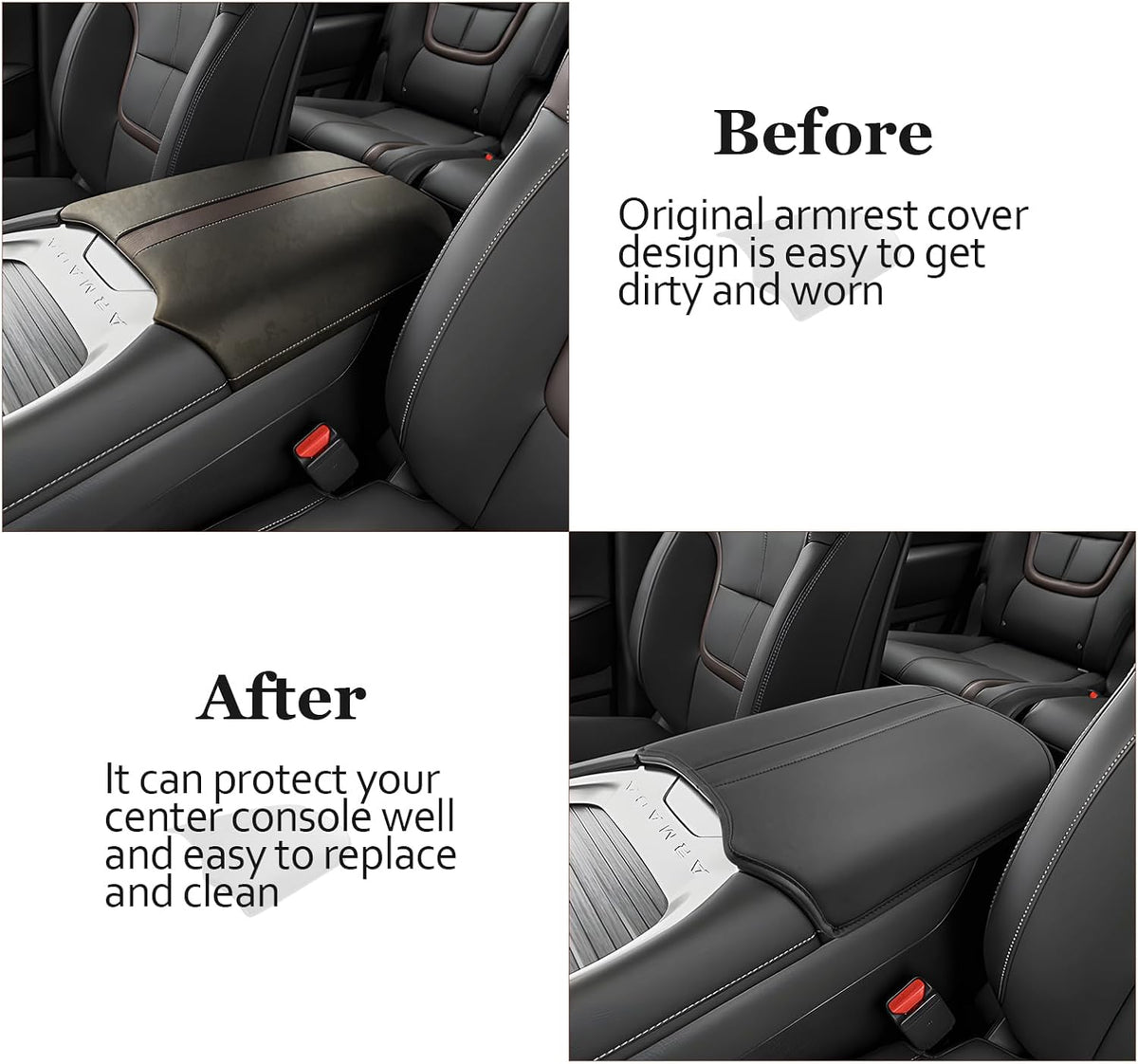 SKTU for 2025 Nissan Armada Accessories Armrest Cover for 2025+ Nissan Armada Center Console Cover Nissan Armada 2025 Accessories 2025 Armada Center Console Cushion Pad
