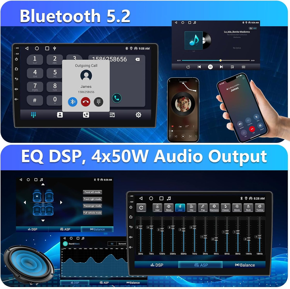 4G+64G Android 13 Car Radio for Honda Civic 2006-2011 with Wireless Carplay Android Auto GPS Navigation 10.1 Inch IPS Touch Screen Head Unit, Support Steering Wheel Control, Mirrorlink, Backup Camera