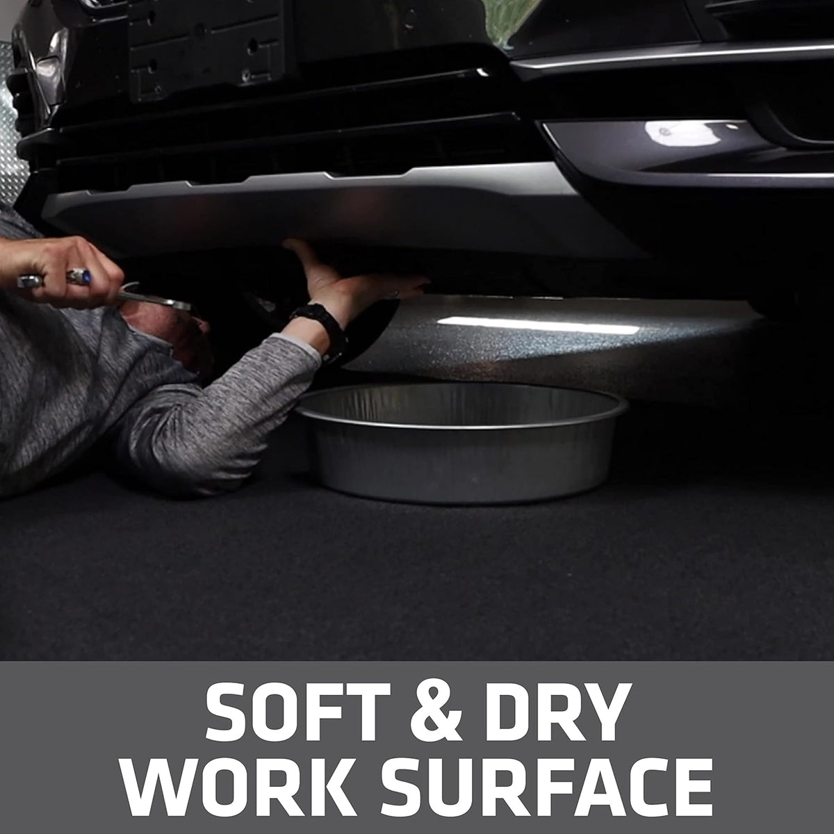 Drymate Oil Spill Mat (29" x 36"), Premium Absorbent Oil Pad, Reusable, Washable, Durable, Waterproof Backing Contains Liquids, Protects Garage Floor Surface (USA Made)