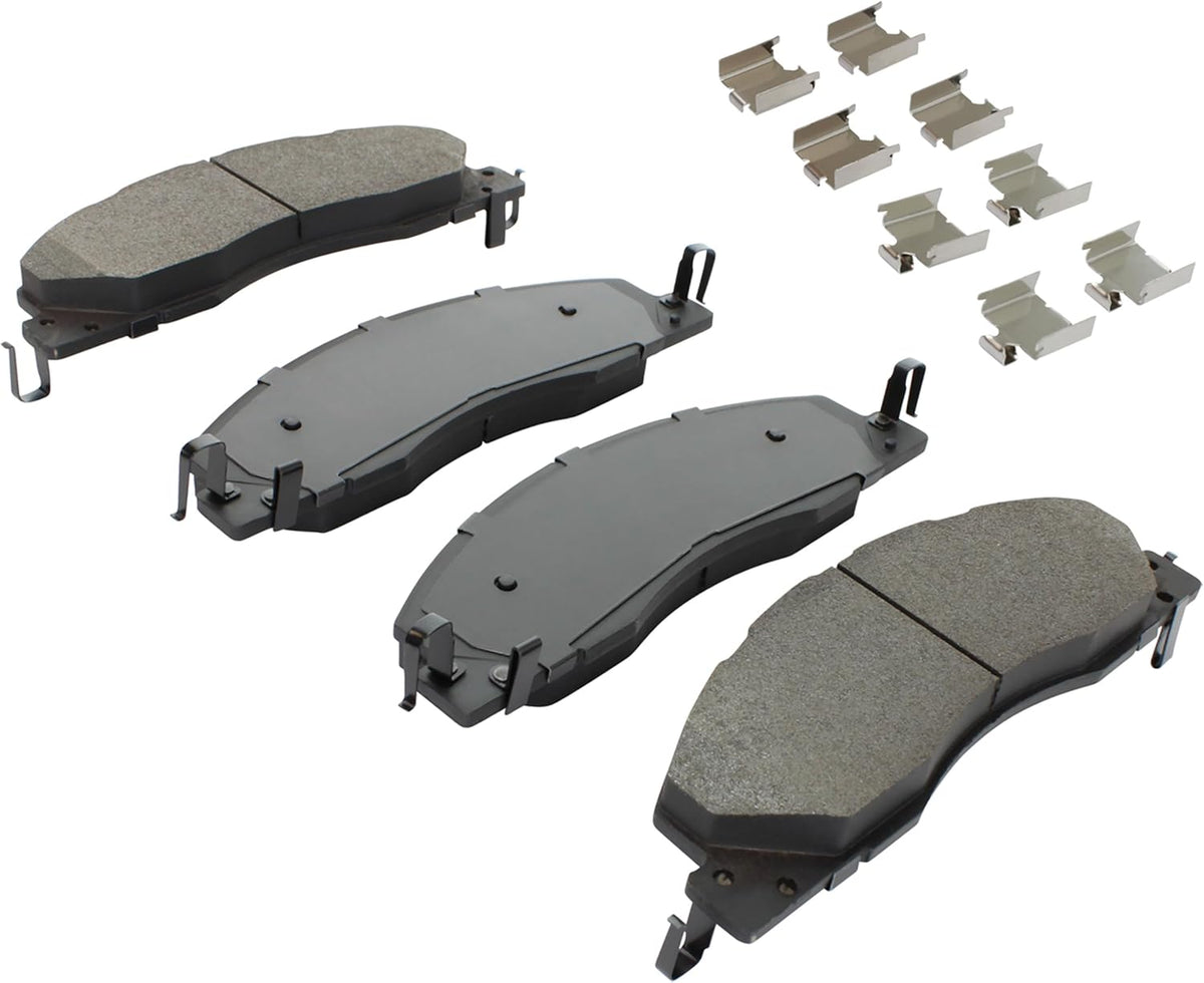 Premium Semi-Metallic Front Brake Pads (1001-1399M) Compatible with Dodge Ram 2500 2010-2009, Ram 3500 2010-2009, Ram 4000 2010, Ram 2500 2018-2011, 3500 2018-2011, 4000 2014-2011