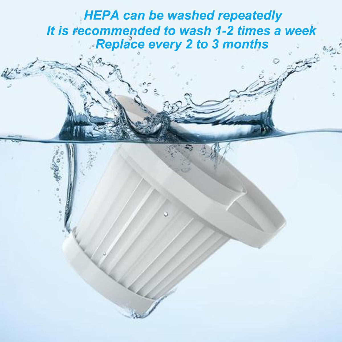 6 Pack Hepa Filters Compatible with MBNGF Car Vacuum Cordless, Model X9 ULTRA, Handheld Car Vacuum Filters Works with MBNGF Mini Vacuum.(Filters Only)