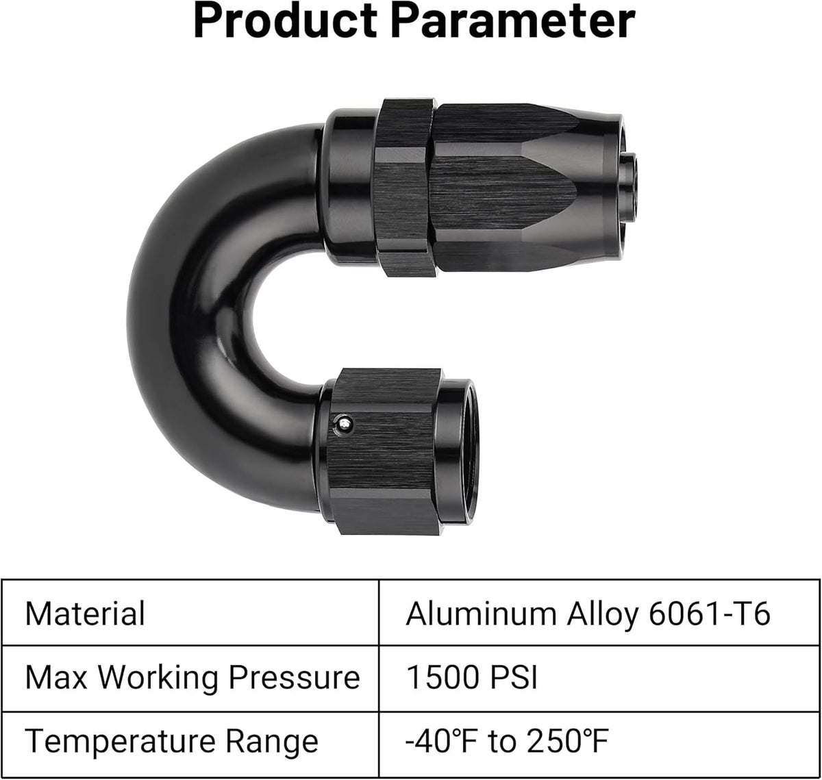 EVIL ENERGY 8AN 180 Degree One Piece Full Flow Hose End Fitting Swivel For CPE Braided Hose