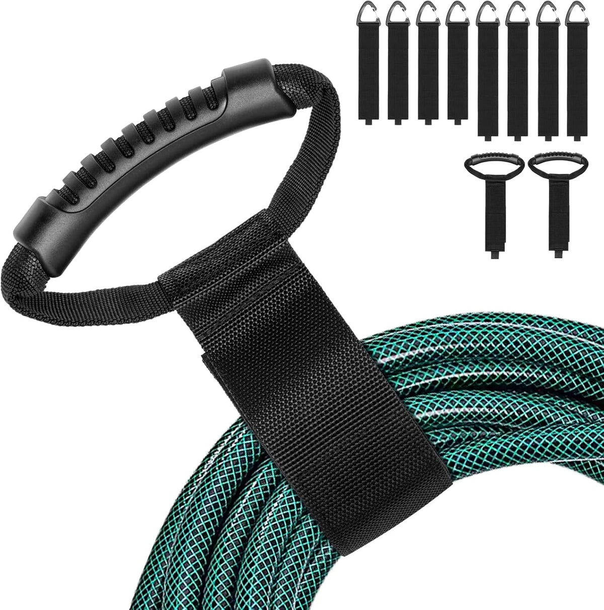 Extension Cord Holder Organizer(10Pack), Extension Cord Hanger for Garage Organization and Storage, 4-pk 16",2-pk17 and 4-pk 22" Heavy Duty Storage Straps, Garage Gadgets for Men (10, Black)