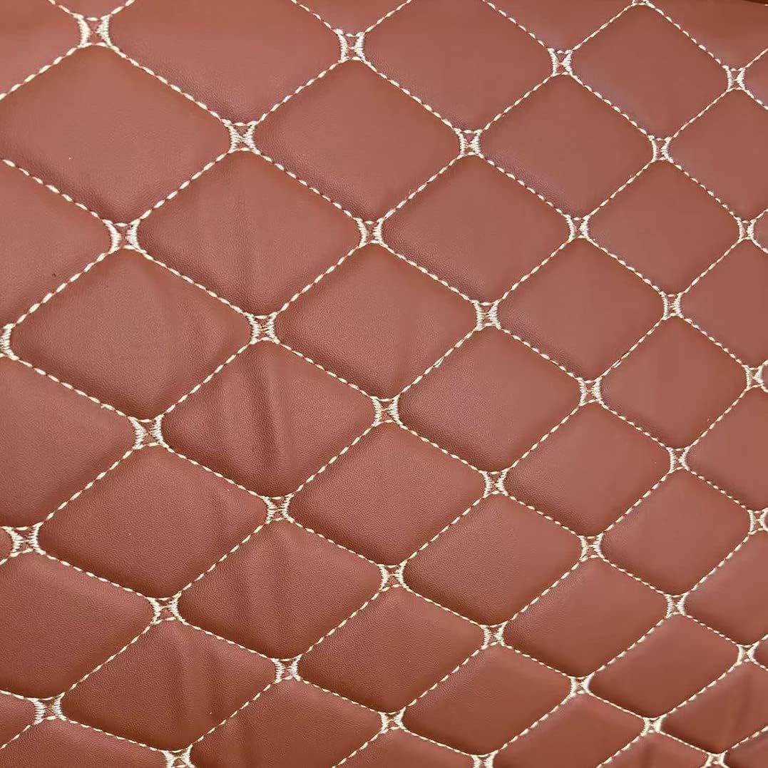 Custom All-Weather Protection Luxury Leather Floor Mats for Cars SUVs Trucks According Anti-Slip Leather Floor mats ﻿ (15,Brown)
