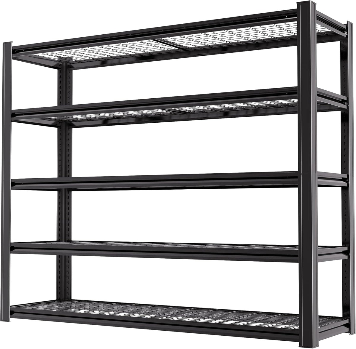 62" W x 24" D x 84" H Garage Shelving Heavy Duty Metal Shelving 3500LBS Storage Shelves Adjustable Metal Shelves for Storage Industrial Garage Shelves for Warehouse Basement