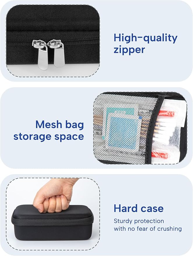 YOUSHARES Insulin Vials Refrigerator Storage Case - 10ml Peptide Vial Protective Holder for Fridge, 18-Slots Diabetic Insulin Small Bottle Organizer Bag Compatible with U-100 Vials