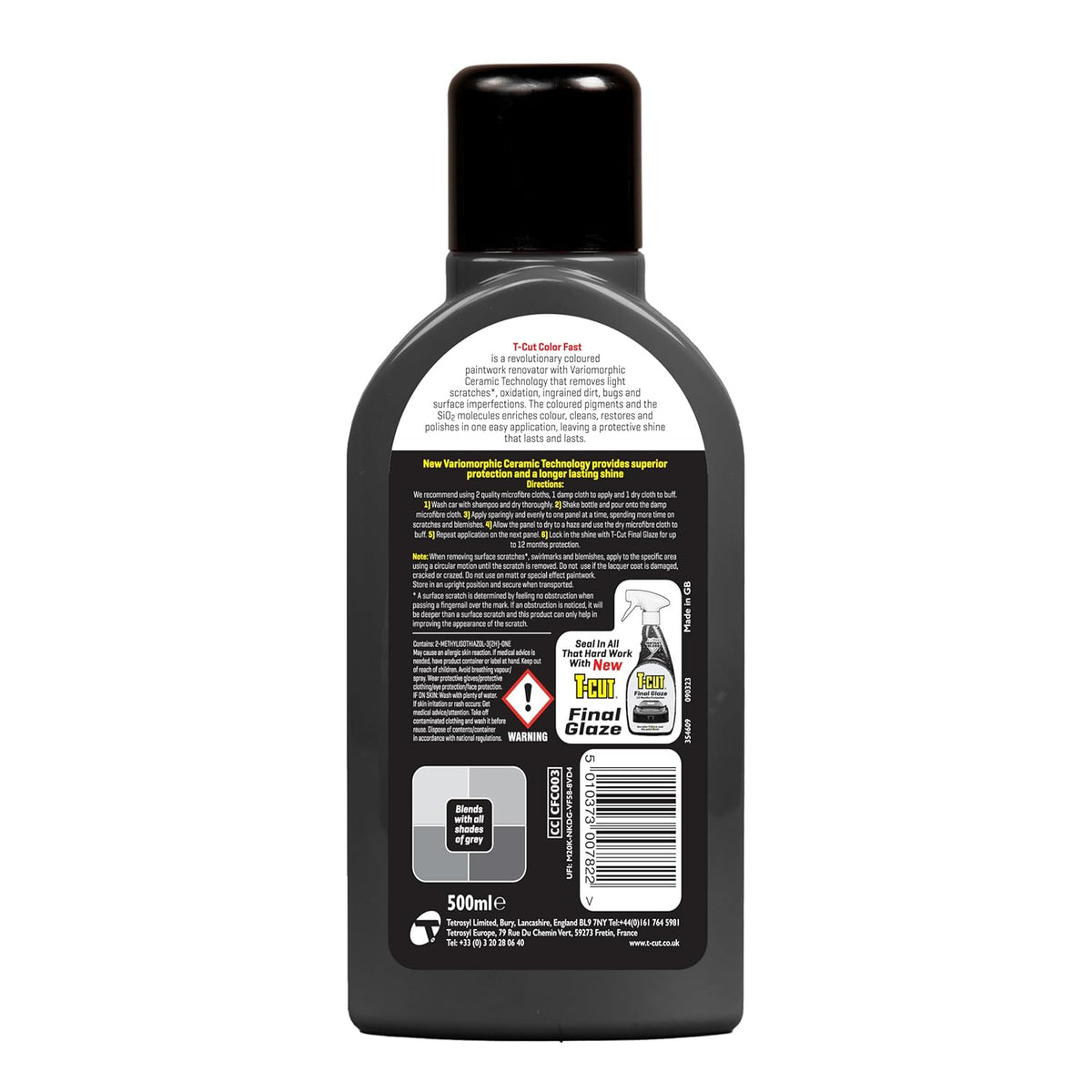 T-Cut Gray Scratch Remover Color Fast Paintwork Restorer Car Polish - 17 Fl Oz 13 Colours Available