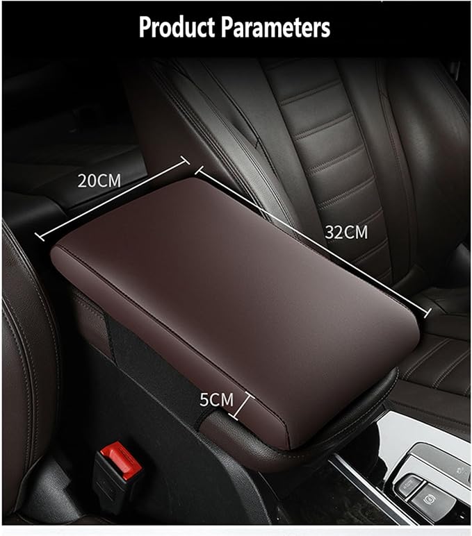 Car Armrest Cover Pad for Mazda CX-30 2020–2025 Premium Leather Center Console Armrest Cushion Pad Anti-Scratch Waterproof Auto Interior Accessories Black Style