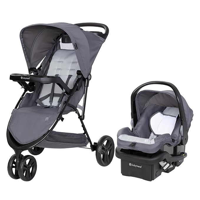 Baby Trend Venture 3-Wheel Stroller Travel System, Stellar Grey